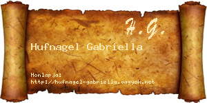 Hufnagel Gabriella névjegykártya